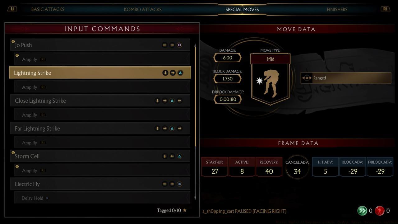Study Move List Data